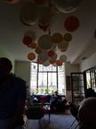 A view through the ornate windows in the bar